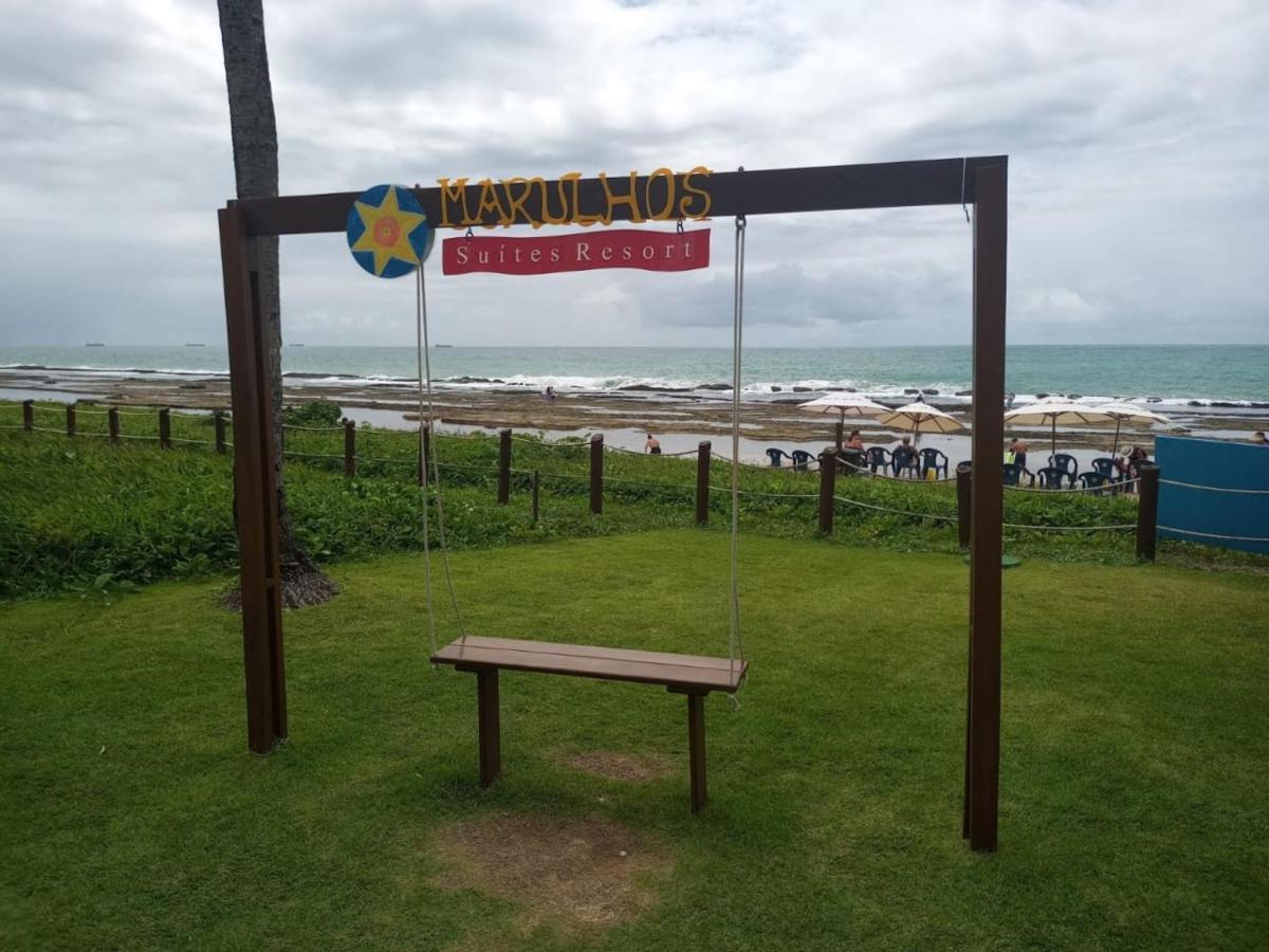 Estudio Marulhos, Varanda Com Vista De Mar E Parque Aquatico, A Beira-Mar Mar De Muro Alto, Com Wi-Fi, Restaurante, Estacionamento E A 10' De Porto De Galinhas Luaran gambar